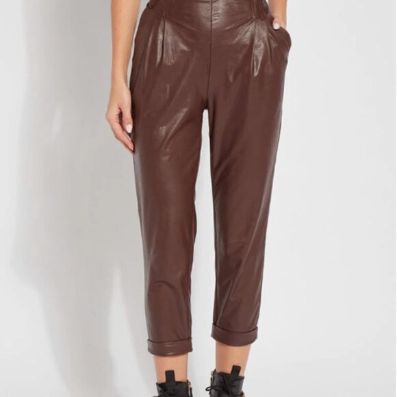 NWT Lysse Ruth Pleated Crop Pant in Deep Mulberry - Medium - Picture 4 of 12